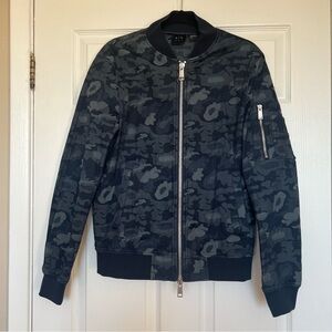 Armani Exchange Men's Black Camo Bomber Jacket